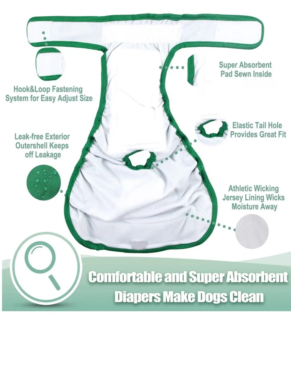 Reusable Kids Cloth Diapers - Green, Maroon & Black - Adjustable Snap & Velcro